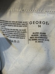 George Boys Cotton Blend Black Straight Fit School Uniform Pants 14