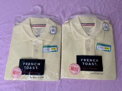 French Toast Boys Uniform Polo Shirt Long Sleeve Light Yellow XS (4/5)