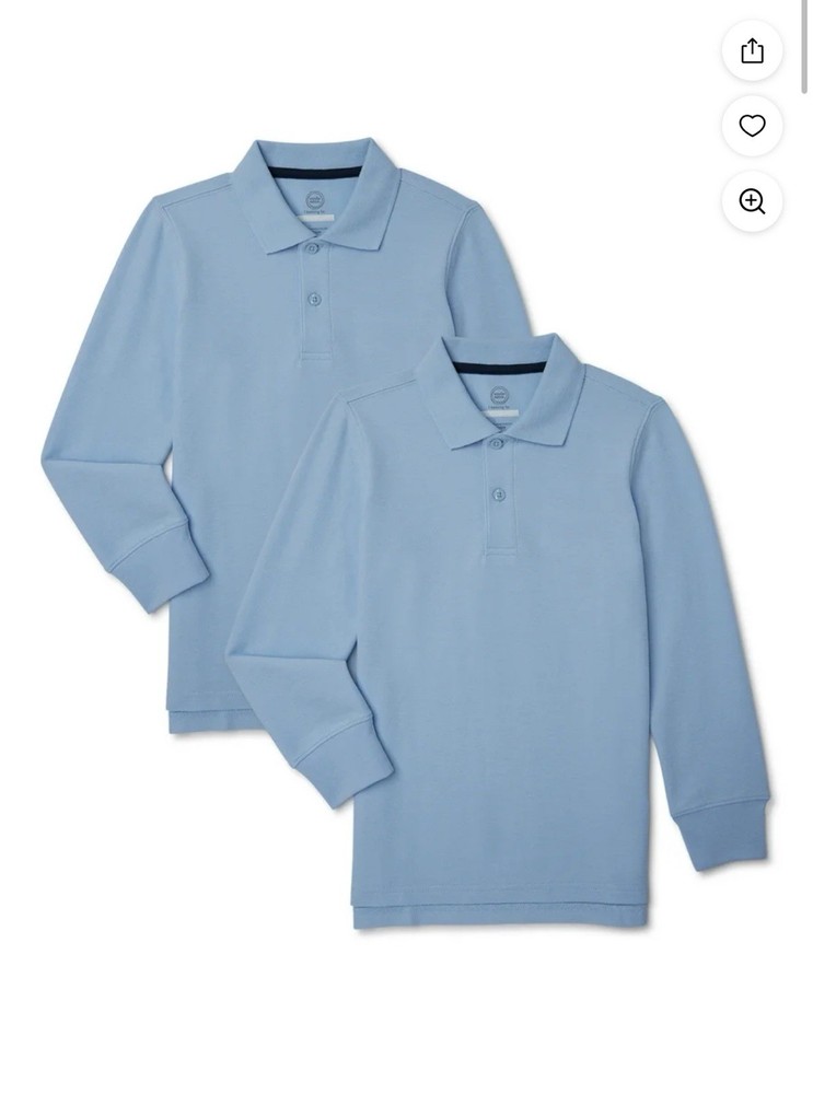 4 Back Wonder nation School Uniform For Boys Long sleeve Blue Size 14-16