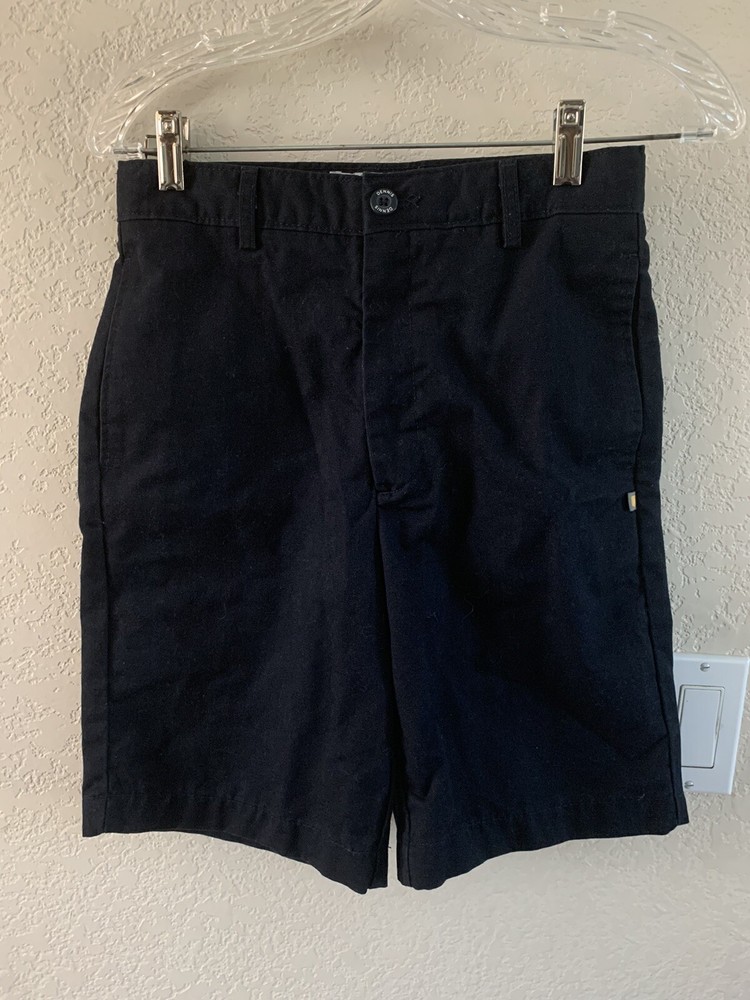 Dennis Uniform Boys Blue Flat Front Shorts 040720 Size 16 Slim (List $32)