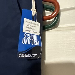 New With Tags Sovereign State School Uniform Pants navy blue Size 18/20
