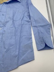 Boys French Toast Uniform/Casual Blue Long Sleeved Button Up Shirt Size 6