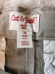 Cat & Jack Boys Size 18 Husky School Uniform Pants Tumbleweed New
