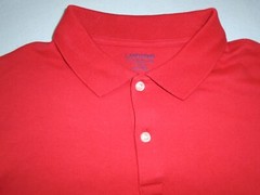 LAND’S END Boys size XL (18H-20H) or 15-16 years Cute RED Polo-SCHOOL