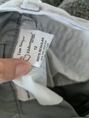 Boys School Uniform Tom Sawyer Elderwear Flat Front Gray Pants Sz 12 Regular