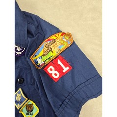 Boy Scouts of America Shirt Kids Youth M 10-12 Blue Patches USA Made Gorpcore