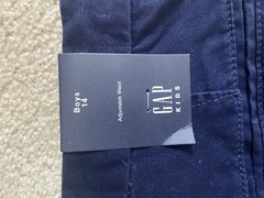 Gap Kids Size 14 Boys Shorts Navy Blue Cotton Dress Uniform Chino Flat Front NWT