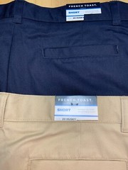 New Boy’s French Toast Approved Schoolwear Shorts in Blue or Khaki-