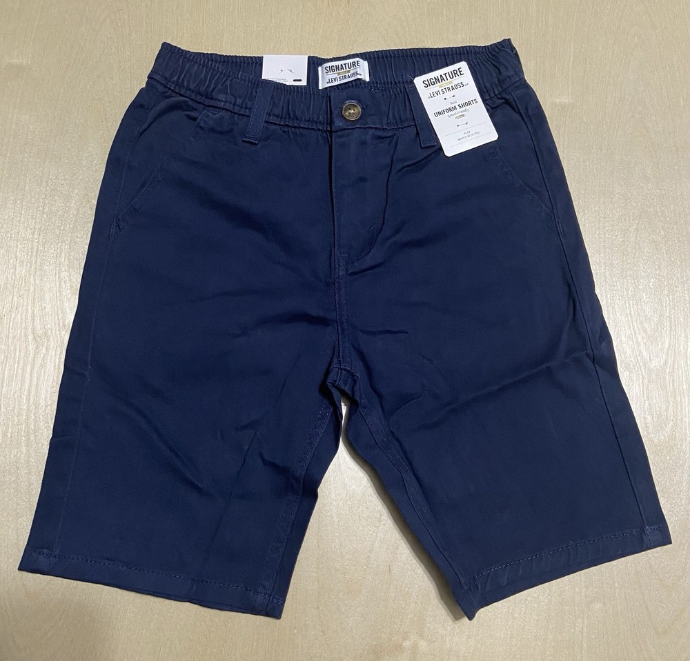 Levi Strauss Boys’ Size Medium Flex Stretch School Uniform Shorts in Blue