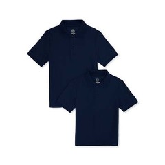 Wonder Nation Boys Size S School Uniform Pique Polo Shirts 2-Pack –A24–