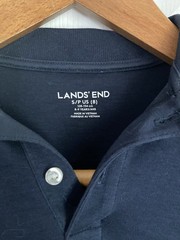 Lot 2 Navy School Uniform Polo Shirts Lands’ End Size 7-8 & 8 Collared Shirts
