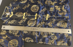 Traditional Asian Outfit Child Size 10 Shirt Pants Navy Blue with Dragons NWT