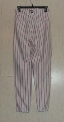 NEW BOYS Wilson WHITE W/ RED PINSTRIPE KNIT BASEBALL UNIFORM PANTS SIZE S
