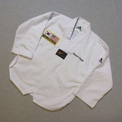 ADIDAS 130CM YOUTH KIDS TAE KWON DO CHAMPION FEDERATION KARATE GI UPPER UNIFORM