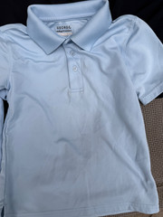 LOT of 6 Boys uniform IZOD,OLD NAVY,GEORGE PERFORMANCE Fabric Polo Shirts 6-7