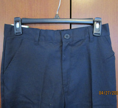 New Real School Uniform Pants Sz 14 Husky Navy Cotton Poly Waist 28 Inseam 25.5