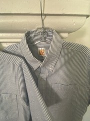 Boys Oxford stripe buttom dowm elderwear uniform shirts size 16 lot of 6