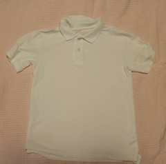Lot of 2*Childrens Place*Uniform Polo Shirts*White*Gray*Large*10/12