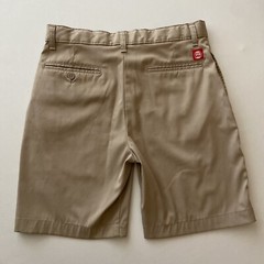 Mills Uniform Boys Poly-Performance Khaki Flat Front Shorts : 18R : 7”