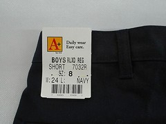 Boys A+ Navy Relaxed Fit Pleated Front Uniform Shorts Sizes 8Reg. – 10Reg.
