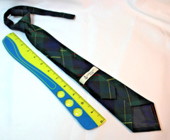 LANDS’ END Boys Plaid Tie Plaid 15.5″ School Uniform Formal Wear Dress Up