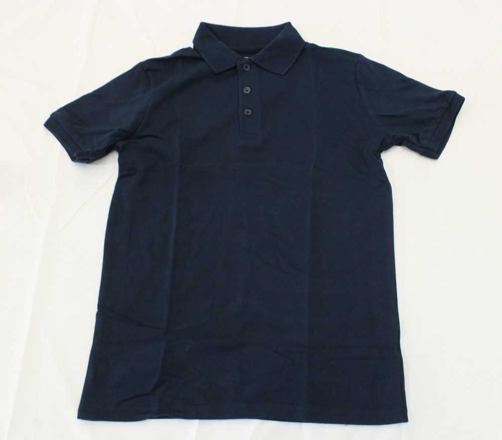 Authentic Galaxy By Harvic Boy’s S/S Pique Polo Shirt BE5 Navy Size 10 NWT