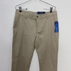 Nautica Uniform Khakis Formal Pants Boys Youth Size 16 Husky Basic New