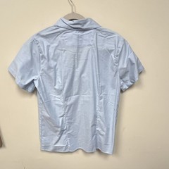 French Toast Boys Uniform Shirt Light Blue M Short Sleeve Button-Down