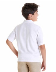 French Toast Short Sleeve School Uniform Pique Polo Shirt 2 Pack White Boy’s(8)M