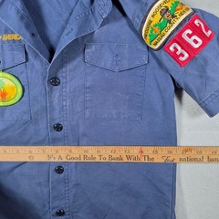 Boy Scouts of America Shirt Boys Youth Medium Blue Theodore Roosevelt Council