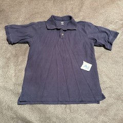 Lee Boys School Uniform Shirt 14 Dark Blue Navy Short Sleeve Polo