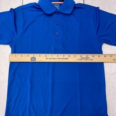French Toast Royal Blue Short Sleeve Uniform Polo Shirt Boys Size Large NEW