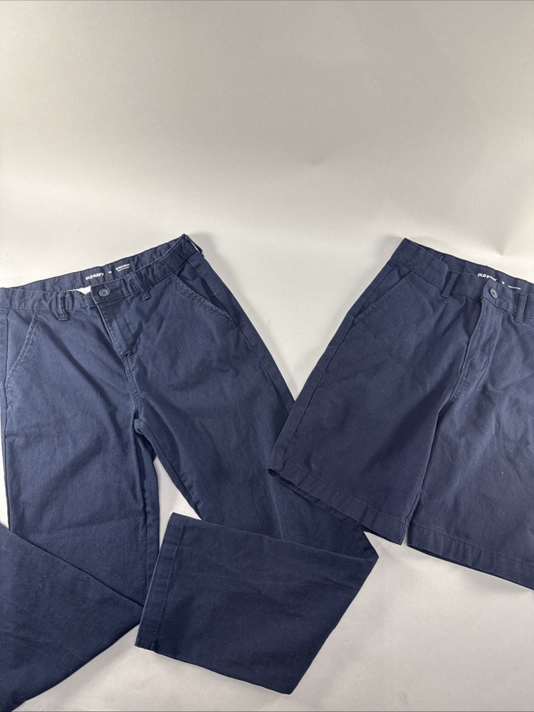 Old Navy School Uniform Navy Blue Pants And Shorts Size 14 Adjustable Waist