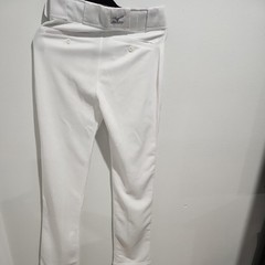 Mizuno Adult Small Flat Front Reg Fit Polyester Prospect White Baseball Pants