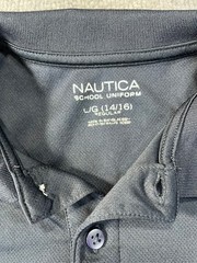 Nautica Boys School Uniform Polo Shirt Black Size L/G 14/16