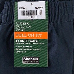 Lot of 2 Skobels Unisex Size 4 Navy Blue School Uniform Pull On Pants NWT