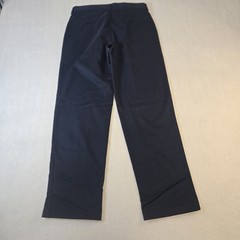 Lands End Dress Navy Blue Pants Boys 12 Husky Chino Uniform Flat Front School