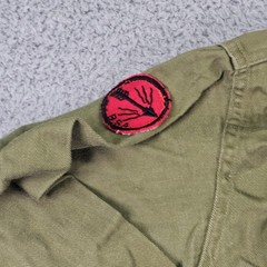 Vintage Boy Scouts Of America Uniform Shirt Hat Boys Medium Green Twill Patches
