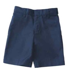 K12 Gear, Boy’s Flat Front Elastic Back Shorts, Navy. Regular Sizes 4,5,6 & 7