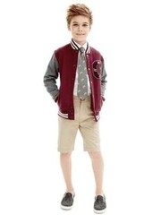 GAP Kids Boys Size 14, 14 Slim NAVY BLUE Uniform Flat Front Shorts With Washwell