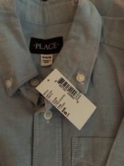 5 Children’s Place Boys Light Blue Oxford Shirt – Small 5/6 Long Sleeve