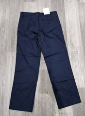 Boys 14 Husky Relaxed Navy Uniform Pants With Tags