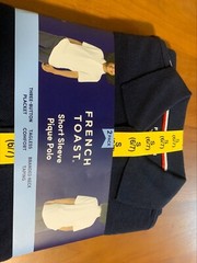 French Toast Polo Pique Short Sleeve School Uniform Boys Sz S 6/7 Navy Blue 2pk