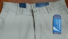 Nautica Boys Khaki School Uniform Shorts Size 16 Regular Adjustable Waist NEW