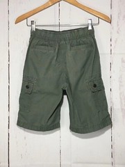 Lands end boys active chino shorts Sz M Green Cotton Pull on Elastic Waist