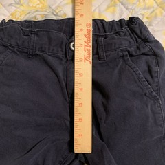Boys Flat Front Navy Chino School Uniform Shorts Adjustable Waist Size 7 #1606