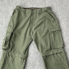 Boy Scouts Of America Pants Youth 34 Green Convertible Cargo Unhemmed