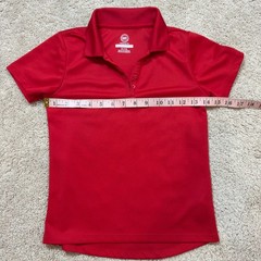 Wonder Nation Boys Red Performance Polo Shirt School Uniform Size M 7-8 ShortSlv