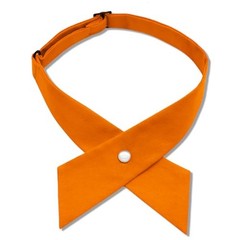 Bow Ties for Women Criss-Cross Tie Adjustable Pre Tied Bowtie Solid Orange