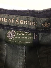 Boy Scout Green Canvas Uniform Shorts Youth 22 30” Waist F942w